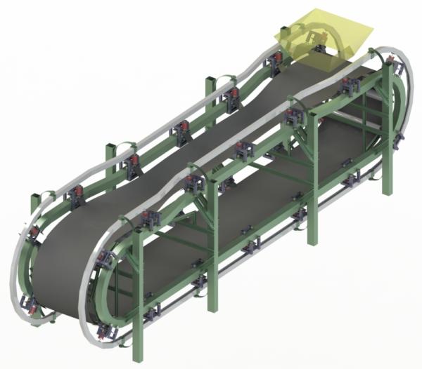Ленточный конвейер с подвесной лентой