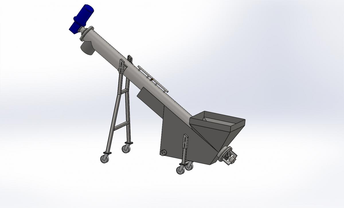 Шнековый транспортер для загрузки сыпучих материалов